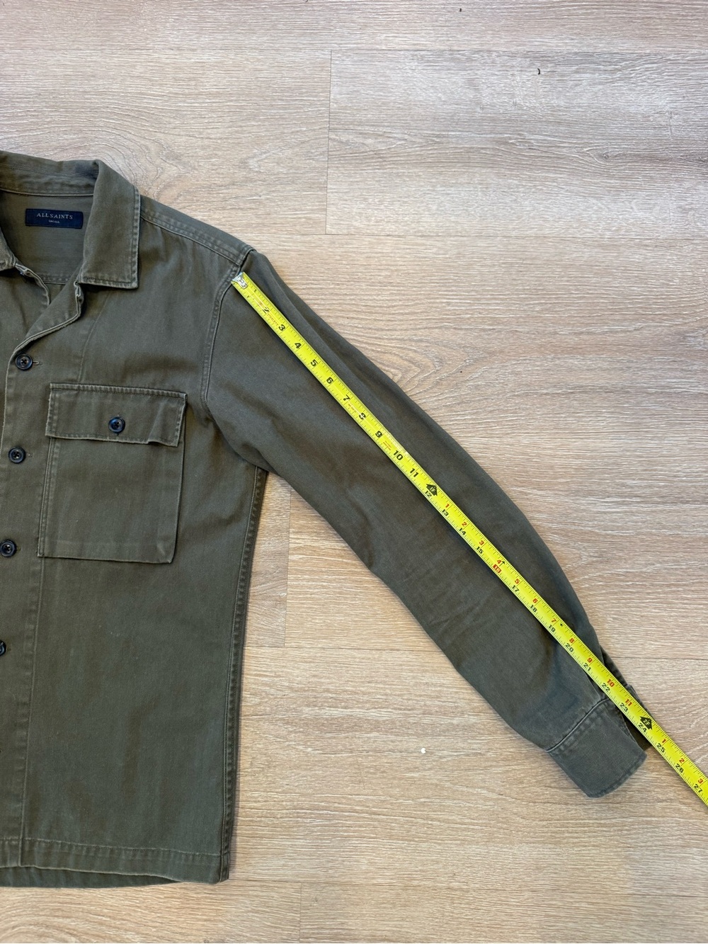 AllSaints Olive Green Military Field Jacket - Picture 5 of 8